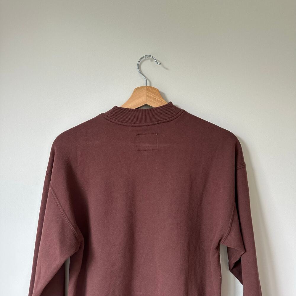 Abercrombie & Fitch New York Crew Neck Pullover Cropped Sweatshirt Brown XS - Picture 4 of 6